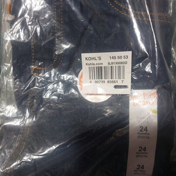Baby Boy Jumping Beans Pull On Denim Shorts Size 24 Months Dark Blue - Picture 5 of 5